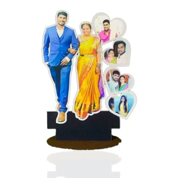 Customised Table Standee with Photos for Couple